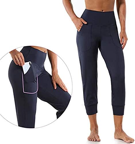 GDJGTA kadın Termal Yoga Pantolon Yüksek Bel Karın Kontrol Polar Astarlı Tayt Kış Egzersiz Koşu Tayt Cepler ile