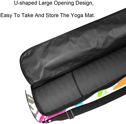 RATGDN Yoga Mat Çantası, Boya Lekeleri egzersiz yoga matı Taşıyıcı Tam Zip Yoga Mat Taşıma Çantası Ayarlanabilir Kayış