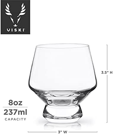 Viski Raye Ayaklı Kristal Yumruk kap seti 2-Premium Kristal Berraklığında Cam, Sapsız Ağır Taban Yumruk Kokteyl Cam