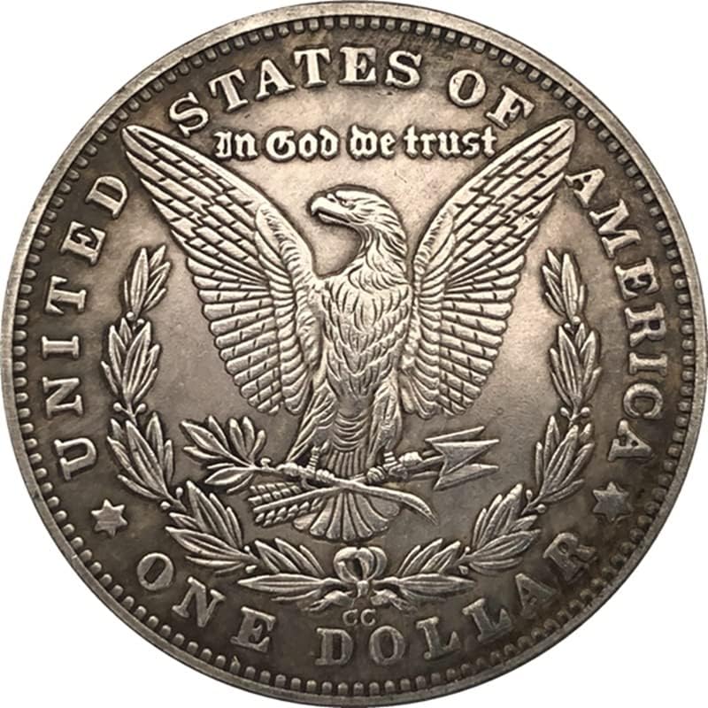 38MM Antik Gümüş Dolar Sikke Amerikan Morgan Serseri Sikke 1890CC Zanaat 38