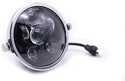 5-3/4 5.75 inç Krom Yuvarlak LED Projektör Far Tak ve Çalıştır Yüksek / düşük ışın Yedek Far İçin Harley Sportster