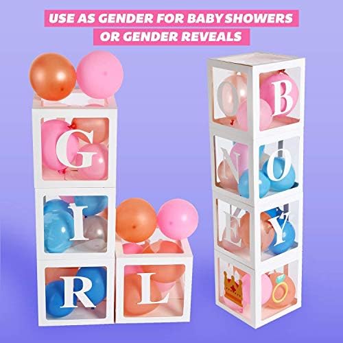 Bebek Kutusu, Bebek Duş Kutuları için Bebek Duş Süslemeleri, Cinsiyet Ortaya parti için 20 adet Blok Süslemeleri,