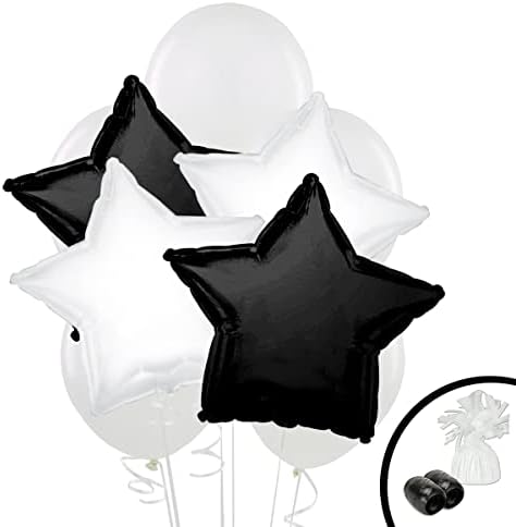 BirthdayExpress Siyah Beyaz Balon Buketi