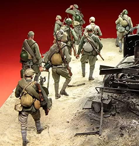 Splındg 1/35 İKINCI dünya savaşı Sovyet Ordusu Reçine Karakter model seti (10 Kişi) boyasız ve kendinden Montajlı