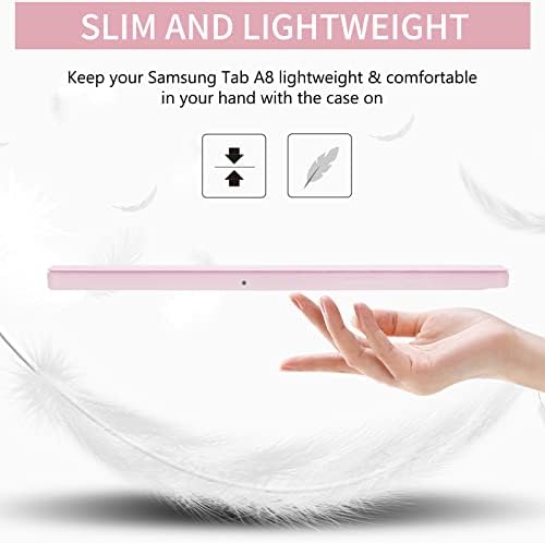 CASZONE Kılıf Samsung Galaxy Tab için A8 10.5 inç 2022 Modeli (SM-X200/X205/X207), Ultra İnce Hafif TPU Üç Katlı Standı