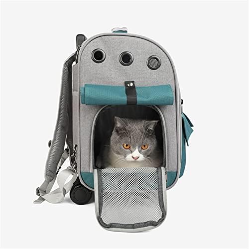 Tekerlekli Kedi Taşıyıcı Sırt Çantası Hafif Nefes Alabilen Küçük Köpek Çantası Tekerlekli çanta Uçak Seyahati için