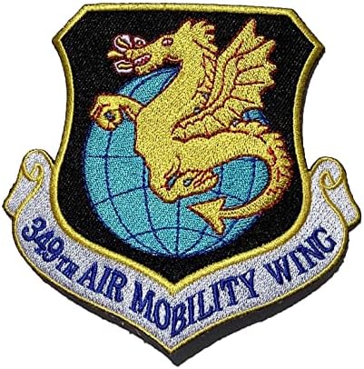 Squadron Nostalgia LLC 349. Hava Hareketliliği Kanat Yaması-Plastik Destek