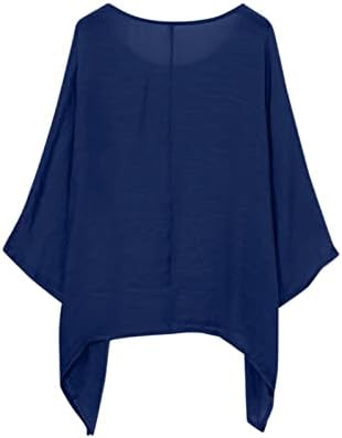 Yubnlvae Kare Boyun Kravat boya Gevşek Fit Tişörtü Tişörtü Kadınlar için 2023 Yaz Moda Rahat Nefes Kısa Kollu