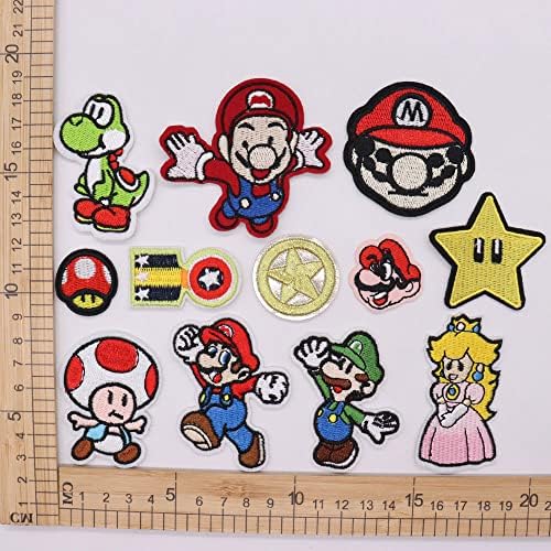 25 adet setleri Mario ve Luigi Mantar Demir on yamalar işlemeli Motif Aplike Dekorasyon Yamalar Dikmek DIY Kot pantolon,ceket,çocuk