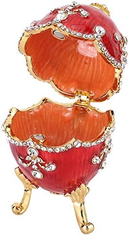 HEEPDD El Boyalı Emaye Faberge Yumurta Parlak s paskalya yumurtası Biblo kolye kutusu Bilezik Yüzük Ev Masaüstü Dekor