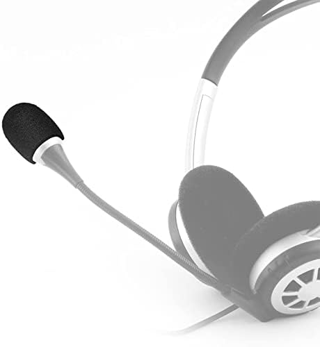 ChromLives Yaka Kulaklık Mikrofon Ön Cam Köpük Kapakları Mikrofon Kapakları Mini Boy Renk Siyah 10 Paket