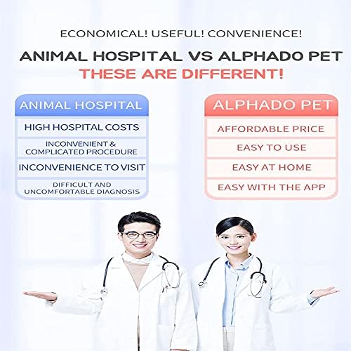 AlphaDo - Evcil hayvan İdrar Tahlili Test Şeritleri (2 Adet), App'li İdrar Test Şeritleri, Mobil Kontrol, Köpekler,