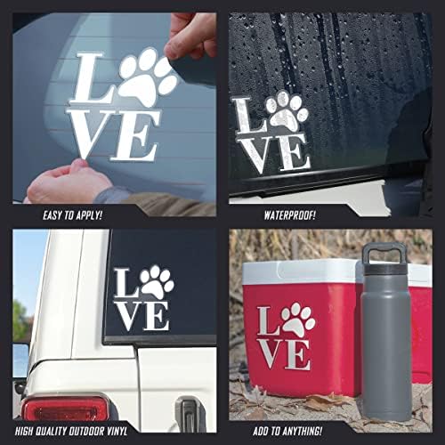 Aşk Pet Paw Vinil Araba Sticker Çıkartması