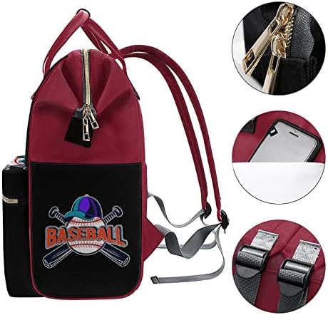 Beyzbol bebek bezi çantası sırt çantası su geçirmez anne çantası büyük kapasiteli sırt çantası seviyorum
