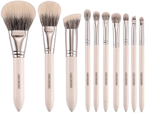 LXXSH Makyaj Fırça Saf Beyaz Fırçalar Set Keçi ve Sentetik Saç Profesyonel Güzellik Kalem (Renk: Beyaz, Boyutu: Bir