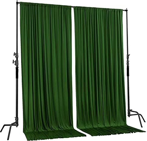 AK TİCARET A. Ş. 10 feet x 10 feet Vadi Yeşil Polyester Zemin Perdeler Perdeler Panelleri Çubuk Cepli-Düğün Töreni