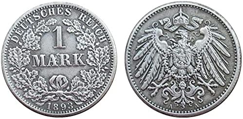 Almanya 1 Mark 1893 Adefg Foreign Yabancı Kopya Gümüş Sikke