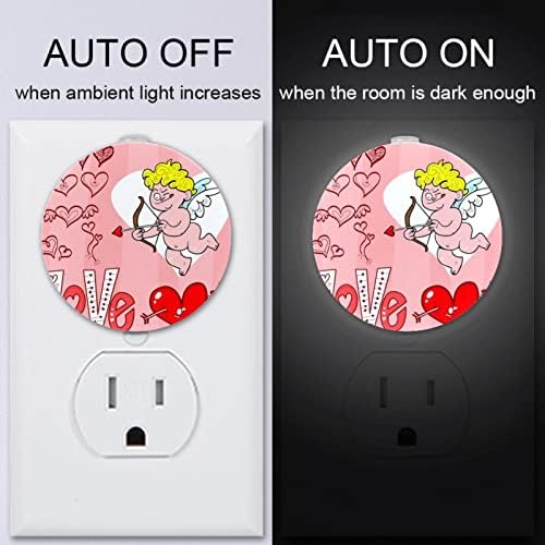 2 Paket Plug-in Gece Lambası LED Gece Lambası Alacakaranlıktan Şafağa Sensörü Çocuk Odası, Kreş, Mutfak, koridor Pembe
