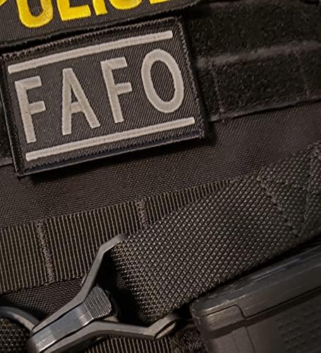 FAFO Parlayan Yama - 3x2-Adet 2-Polis veya Askeri için Moral Yaması-Kanca Desteği