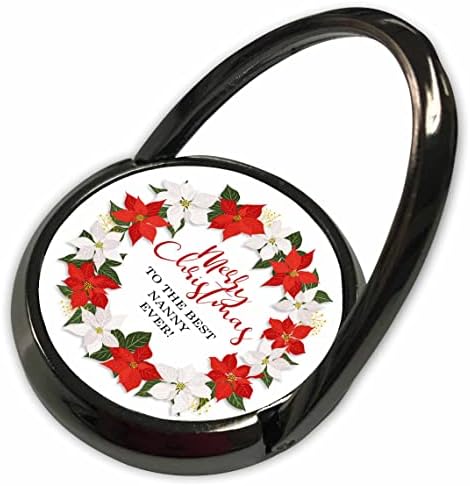 3dRose Gelmiş Geçmiş en iyi Dadıya Mutlu Noeller-Atatürk Çiçeği Çelengi - Telefon Çalar (phr_350762_1)
