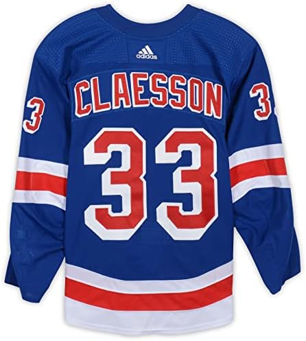 Fredrik Claesson New York Rangers Oyunu-2018-19 NHL Sezonundan Kullanılmış 33 Mavi Set 3 Forması-58 Beden-Oyun Kullanılmış
