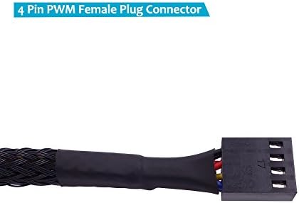Fancasee (4-Pack) 4 Pin PWM Fan Güç uzatma kablosu PC Dahili Anakart Fan Güç Uzatma Kablosu adaptör kablosu Tel Bilgisayar