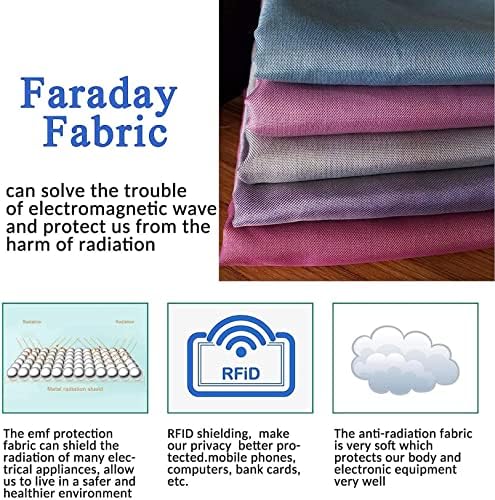 Anti Radyasyon Kumaş EMI RFID EMF Koruma Malzemesi Gümüş Elyaf İletken Faraday Kumaş RF/LF Engelleme/Koruyucu Mor