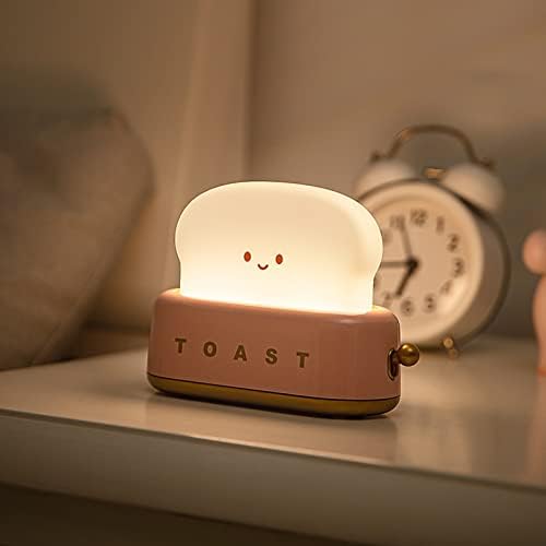 Narvokey Tost Gece Işığı Lambası, kısılabilir LED Ekmek Gece Lambası şarj edilebilir masa lambası Başucu lambası Zamanlayıcı