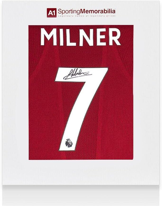 James Milner İmzalı Liverpool Forması-2019/2020, 7 Numara-Hediye Kutusu-İmzalı Futbol Formaları