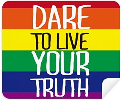 Gerçeğinizi yaşayın LGBT Gökkuşağı Bayrağı Temizlik Bezi Ekran Temizleyici 2 adet Süet Kumaş