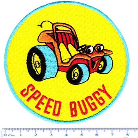 Vintage Tarzı Hız Buggy Gömlek Yama 8cm-Badge-Patches-70'ler-80'ler-Sörf-Sörf Tahtası - Şort-Aplike