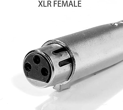 SİXGOD 1/4 TRS XLR dişi adaptör-6.35 mm TRS XLR Dişi Cinsiyet Değiştirici Konektörü-2 Paket
