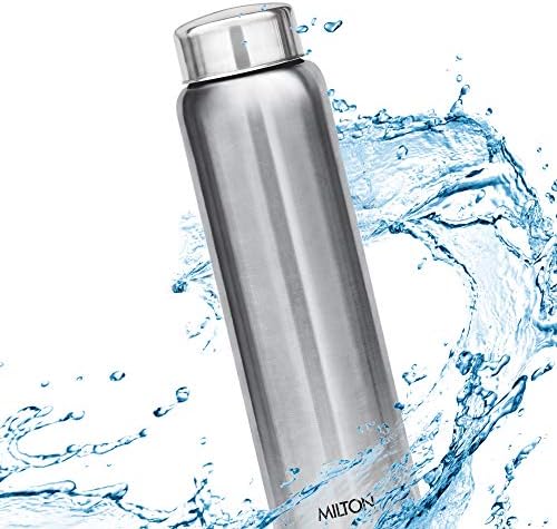 MİLTON Aqua 1000 Paslanmaz Çelik Su Şişesi, 950 ml, Gümüş / Sızdırmaz / Ofis Şişesi / spor salonu şişesi / Ev / Mutfak