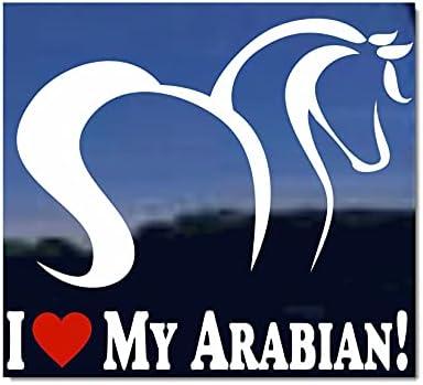 Arap At Römorkumu Seviyorum Vinil Pencere çıkartma