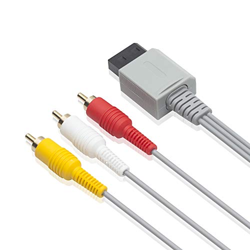 TENİNYU 2-Pack AV Kablosu için Wii / Wii U, 6 FT Kompozit 3 RCA Altın Kaplama Ses Video Standart kablo kordonu Tel