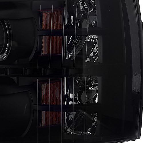 AKKON-Siyah Füme 07-13 Silverado 1500 2500 3500 HD LED Halo Projektör Farlar + led arka lambası