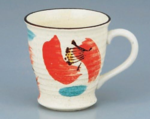 Fırça-TSUBAKİ-kırmızı 3,6 inç 5 Kupa Seti Japon Orijinal Porselen