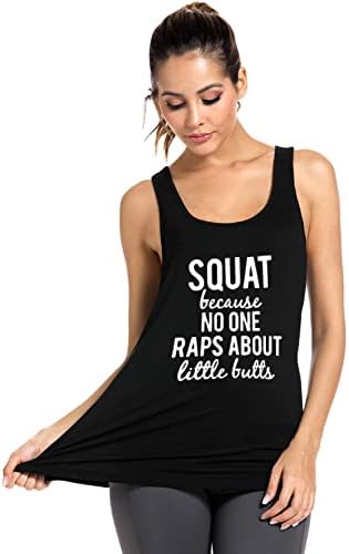 FANNOO Tankı Üstleri Kadınlar için-Bayan Komik Söyleyerek Fitness Egzersiz Racerback Tankı Üstleri Kolsuz Gömlek