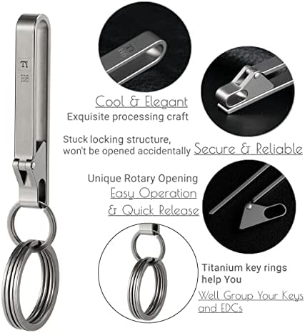 Titanyum Tutuşunu Anahtarlık Klip Çok Araçları için Kemer Anahtar Toka ile Anahtarlıklar Kiti tarafından BANG Tİ