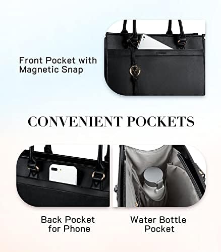 Missnine laptop çantası 15.6 inç laptop çantası Şık Evrak Çantası Kadın İş omuz çantaları Ofis, Seyahat