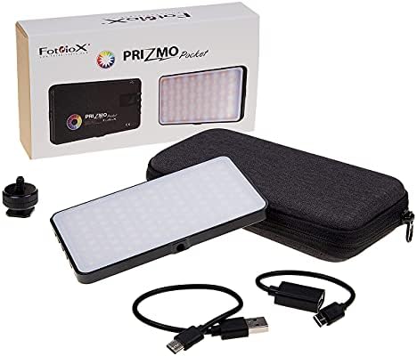 Fotodiox Pro Prızmo cep RGBW + T led ışık-çok renkli, kısılabilir, profesyonel fotoğraf/Video LED cep boyutunda ışık