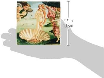 3dRose 3D Rose Botichelli Venüs'ün Doğuşu 1485 İtalyan Ustaların Ünlü Klasik Sanatı Okyanus Deniz Kabuğu Başyapıtı-Seramik