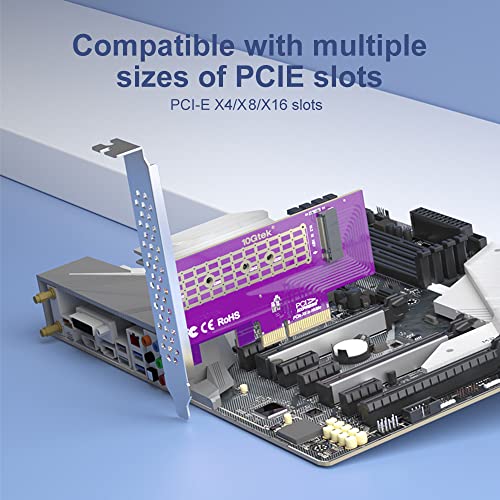 10 Gtek 2 Bağlantı Noktalı M. 2 NVMe Adaptörü M Tuşu ve B Tuşu, PCIe X4 Gen3.