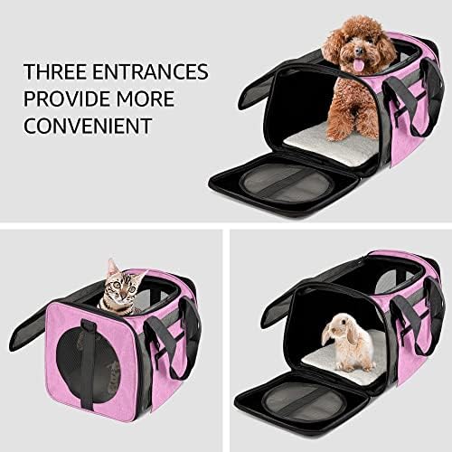 ZLXDP Kediler Sırt Çantası Yumuşak Taraflı evcil hayvan çantası Kediler Taşıma Çantası Örgü Pencere ile Taşıma Sırt