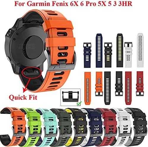 FORFC 22 26MM Hızlı fit Watchband Kayışı Garmin Fenix 6X Pro İzle Silikon Kolaylık Bilek Bandı Fenix 6 Pro saat kayışı