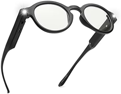 OKH ışıklı okuma gözlüğü, şarj edilebilir LED ışıklı okuma gözlüğü, Anti mavi ışık, parlak net görüş
