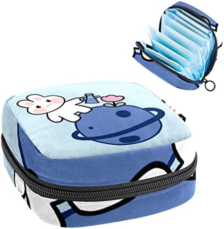 ORYUEKAN temizlik peçeteleri saklama çantası, Taşınabilir Dönem Çantası Kadın Kızlar için Adet Fincan Çantası, Karikatür
