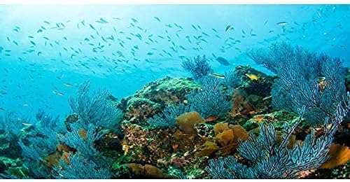 AWERT 24x16 inç Denizaltı Akvaryum Arka Plan Mercan Tropikal Balık Sualtı Dünyası Balık Tankı Arka Plan Vinil