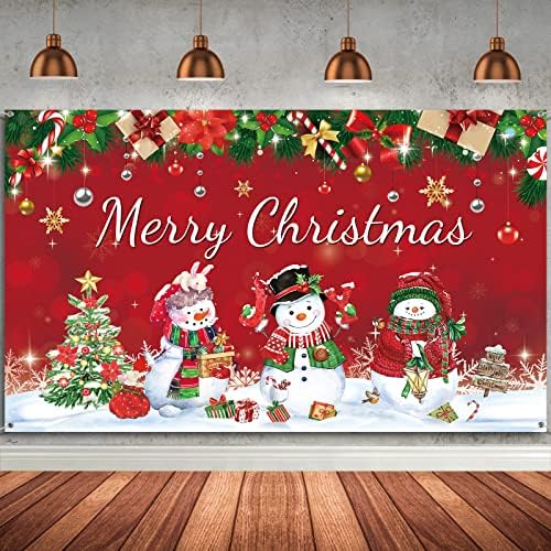 Noel Zemin Afiş Parti Süslemeleri, Kumaş Kış Kardan Adam Noel fotoğraf kabini Arka Plan Merry Christmas Kar Tanesi