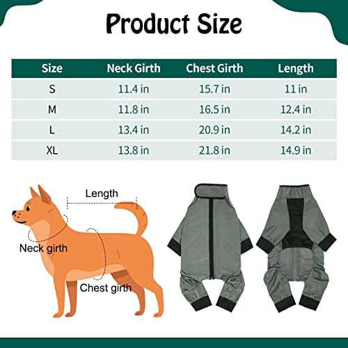 SCENEREAL Köpek Kurtarma Kıyafeti, Yalama Yara Korumasını Önlemek için Köpek Gömleği Kaygı Yeleği, Cerrahi Kurtarma